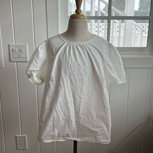 White J.Crew puff sleeve blouse